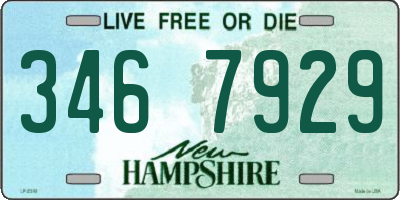 NH license plate 3467929