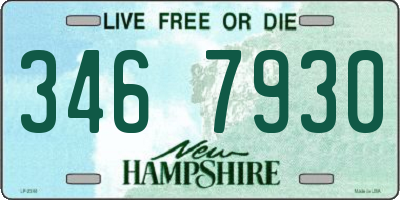 NH license plate 3467930