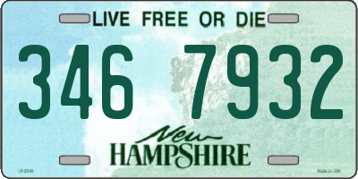 NH license plate 3467932