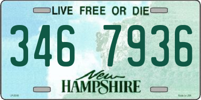 NH license plate 3467936