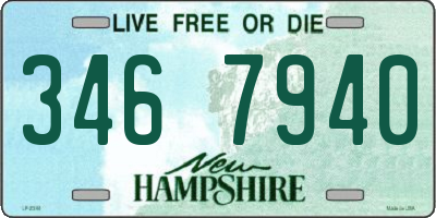 NH license plate 3467940