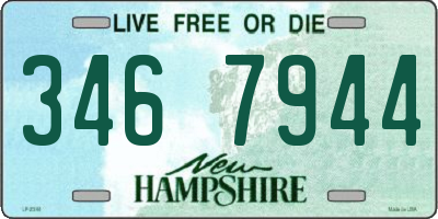 NH license plate 3467944