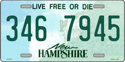 NH license plate 3467945