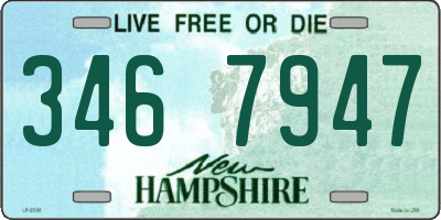 NH license plate 3467947