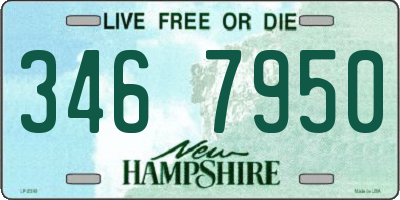 NH license plate 3467950