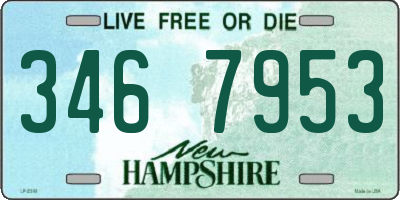 NH license plate 3467953