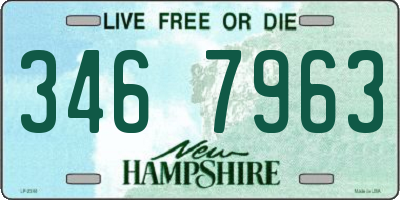 NH license plate 3467963