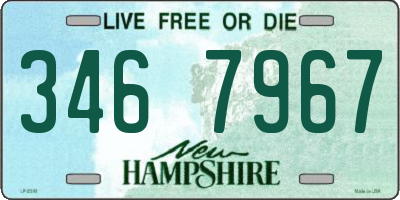 NH license plate 3467967