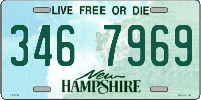 NH license plate 3467969