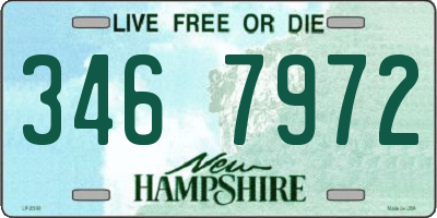 NH license plate 3467972