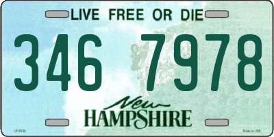 NH license plate 3467978