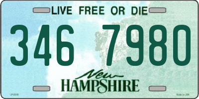 NH license plate 3467980