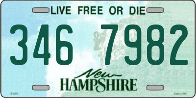NH license plate 3467982