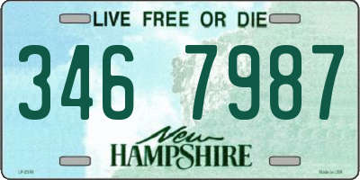 NH license plate 3467987