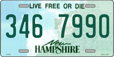 NH license plate 3467990