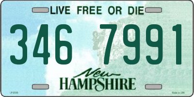 NH license plate 3467991