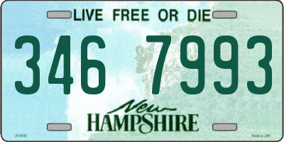 NH license plate 3467993