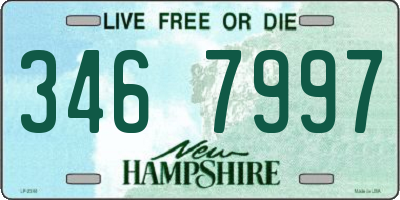 NH license plate 3467997