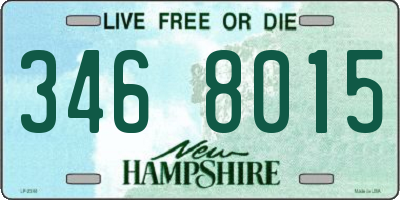 NH license plate 3468015