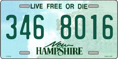 NH license plate 3468016