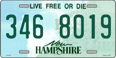 NH license plate 3468019