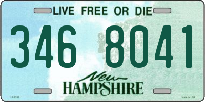 NH license plate 3468041