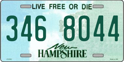 NH license plate 3468044