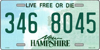 NH license plate 3468045