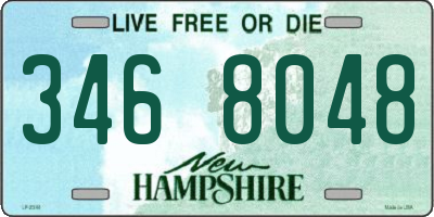 NH license plate 3468048