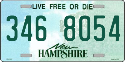 NH license plate 3468054