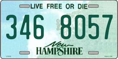 NH license plate 3468057