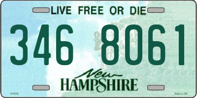 NH license plate 3468061
