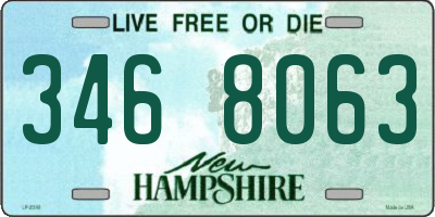 NH license plate 3468063