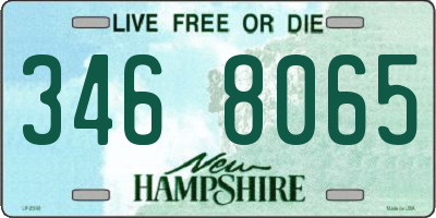 NH license plate 3468065