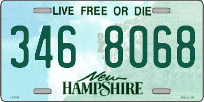 NH license plate 3468068