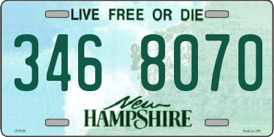 NH license plate 3468070