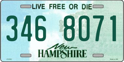 NH license plate 3468071