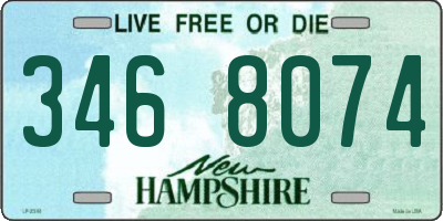 NH license plate 3468074