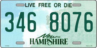 NH license plate 3468076