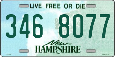 NH license plate 3468077