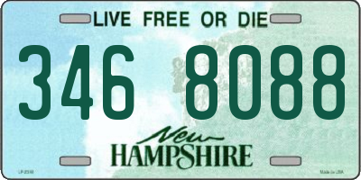 NH license plate 3468088