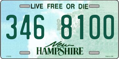 NH license plate 3468100