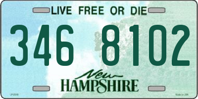 NH license plate 3468102