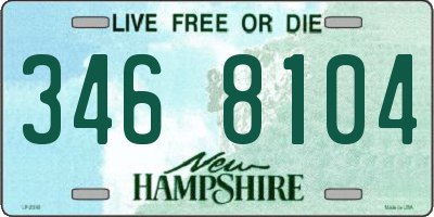 NH license plate 3468104
