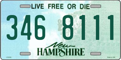 NH license plate 3468111