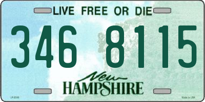 NH license plate 3468115