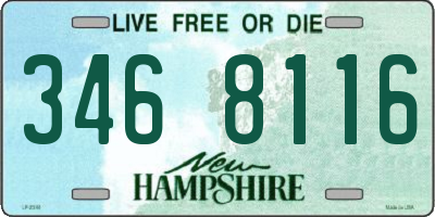 NH license plate 3468116