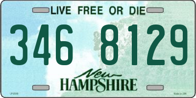 NH license plate 3468129