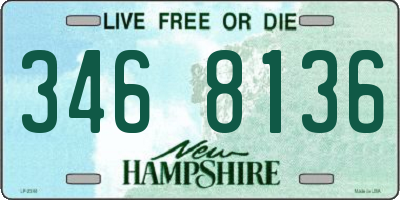 NH license plate 3468136