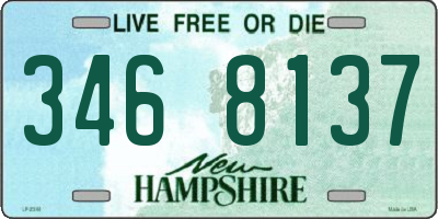 NH license plate 3468137